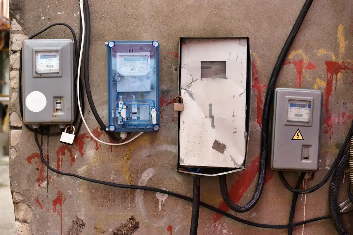 Electricity meter showing consumed units